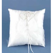 White Linked at the Heart Pillow