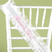 Flower Girl Sash with Ruffles