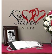 Wedding 12" Word Art w/Couple's Names