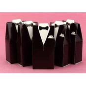Brown Tuxedo Favor Boxes