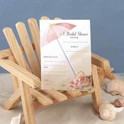 Beach Umbrella Bridal Shower Invitations