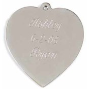 Silver Tone Heart Charm Blank
