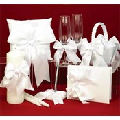 White Graceful Ties Wedding Collection - Set