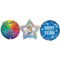 New Year's Econ.18" Balloons Assorted - 25 pack