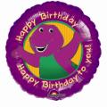 18" Happy Birthday from Barney Foil Balloon