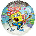 18" Happy Birthday-Sponge Bob Guitar Foil Balloon