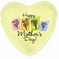 18" Mother's Day Floral Squares Foil Balloon