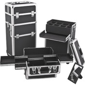  Black Dot 4-Wheel Makeup Case 