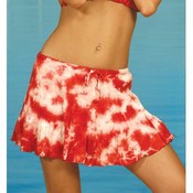 Tie-Dyed 3-Tier Cotton Gauze Mini Skirt