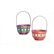 Wicker Easter/Spring Round Bamboo Basket