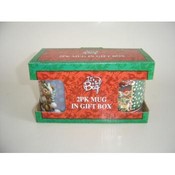 2 Pack Ceramic Christmas Mugs 10 oz