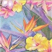 16 Pack Bird Of Paradise Beverage Napkin