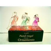 Set 3 Pastel Angel Glass Ornaments