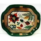 Poinsettia Snack Trays