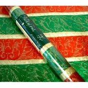 Christmas Roll Wrap-Holiday Stripe Foil