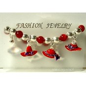 Red Hat Charm Bracelet