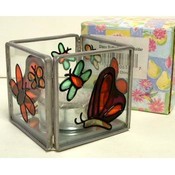 Butterfly Glass Votive Candle Holder