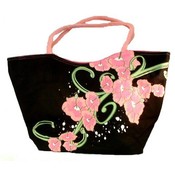 Pink Hibiscus Leisure Canvas Bag(Case of 12)