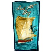 Seas The Day Beach Towel