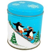 Penguins Round Tin