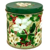 Magnolia Holly Design Round Tin