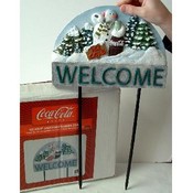 Coca-Cola/Snowman Welcome Plaque