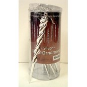18 Piece Silver Icicle Ornaments
