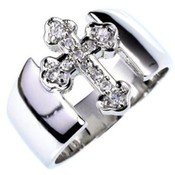 Cubic Zicronia  Cross Ring