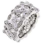 Snowflakes of Cubic Zirconia Eternity Band