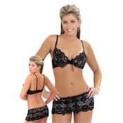 BANG! Underwire Bra &amp; Skirt Set 7002BG