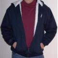 Sherpa Lined Fleece Hoodie / With Zip.