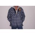 Men's Quilted Lined Flannel Jacket / With Hood
