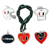 University Of Miami Jewelry Necklace Suede Assorte