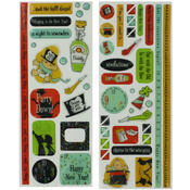 Two Sheets Happy New Year Epoxy Stickers(Case of 144)