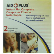 2 Pack Instant Hot Compress 5 X 6 Inch Each(Case of 48)