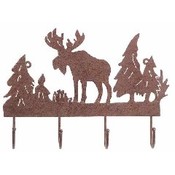 Rusted Metal Moose Coat Hanger