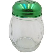 Metallic Green Top Cheese Shakers