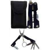Mini Multi Tool Keychain Pocket Knife - Navy Blue