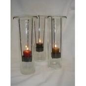 Glass Flute Candle Holder