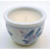 Porcelain Votive With White Scented Candle