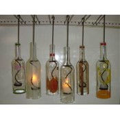 Hand Painted Hanging Lamp Tea Light Holder