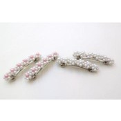 Pearl Hair Clips - Pink &amp; White