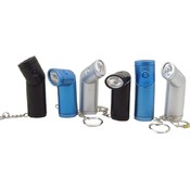 Swivel Head Mini LED Flashlight with Keychain-Asst