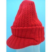 Winter Hat - Red Visor Beanies