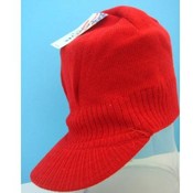 Winter Hat - Red Visor Beanie