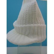 Winter Hats -White Visor Beanie