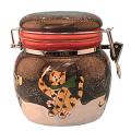 Hand-Painted Ceramic Christmas Kitty Canister
