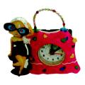 Girly Poly Picture Clock- Pink