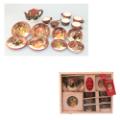 Hand-Painted Ceramic Christmas Kitty Mini Tea Set