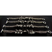 Assorted Silver Charm Bracelets. Sold by the Dozen